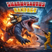 Play Sharkosaurus Rampage now!