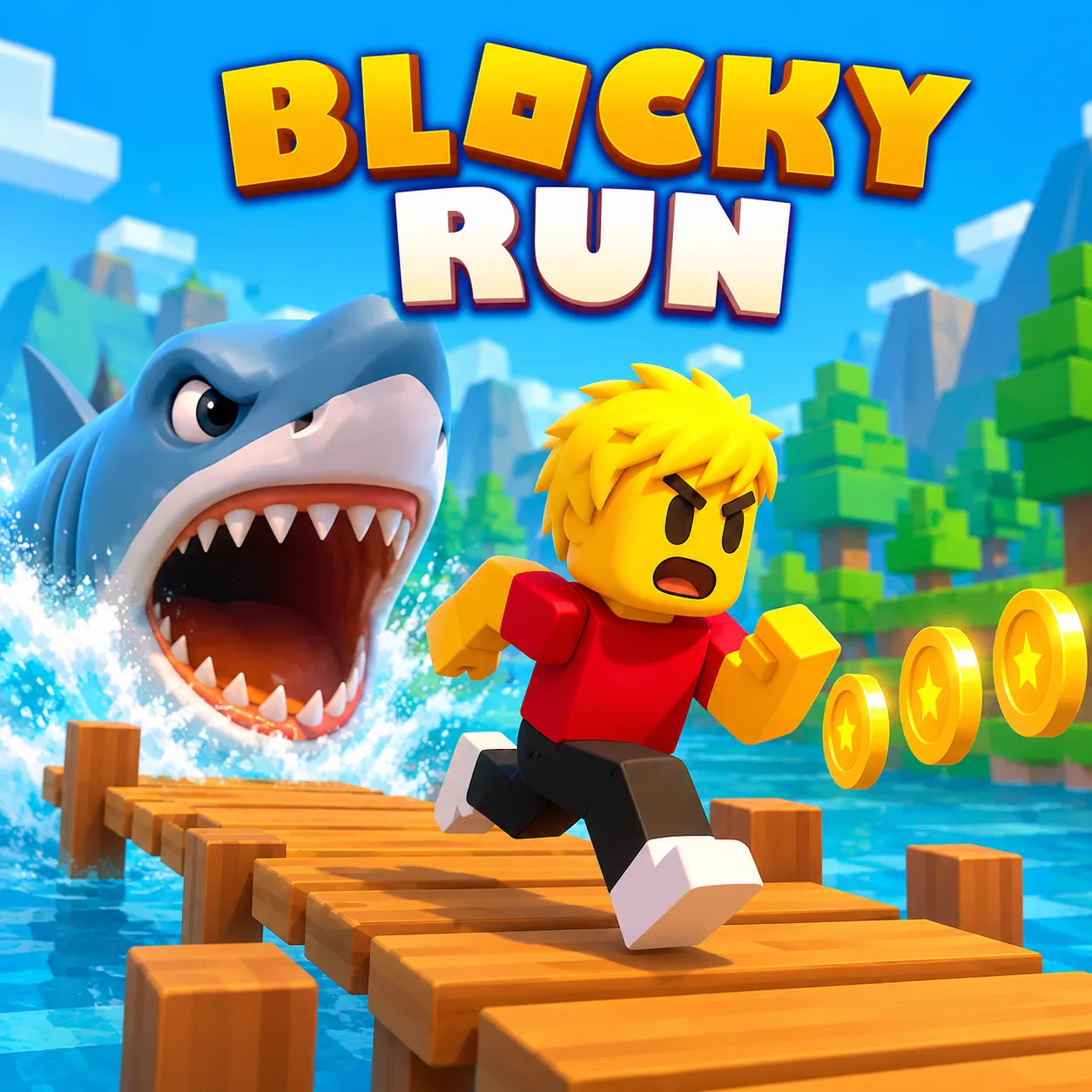 PLay Blocky Run now!