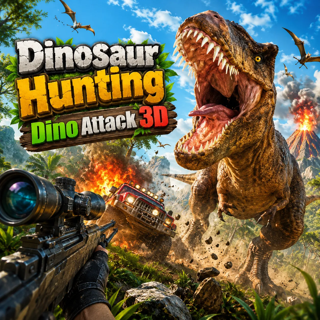 PLay Dinosaur Hunting Dino Attack 3D now!