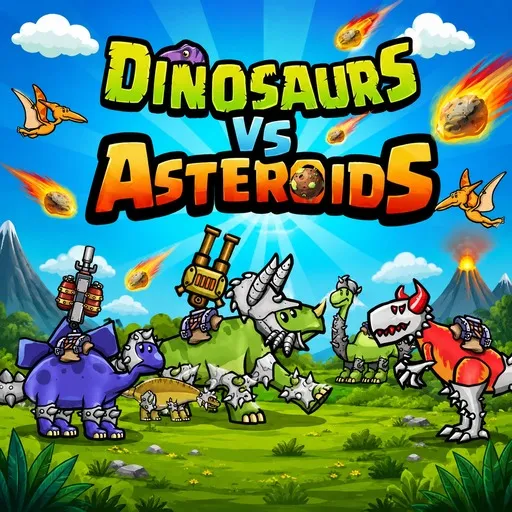 PLay Dinosaurs vs Asteroids now!