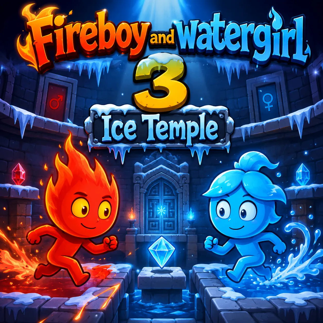 PLay Fireboy and Watergirl 3 Ice Temple now!