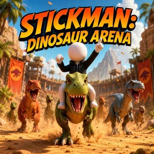 PLay Stickman: Dinosaur Arena now!