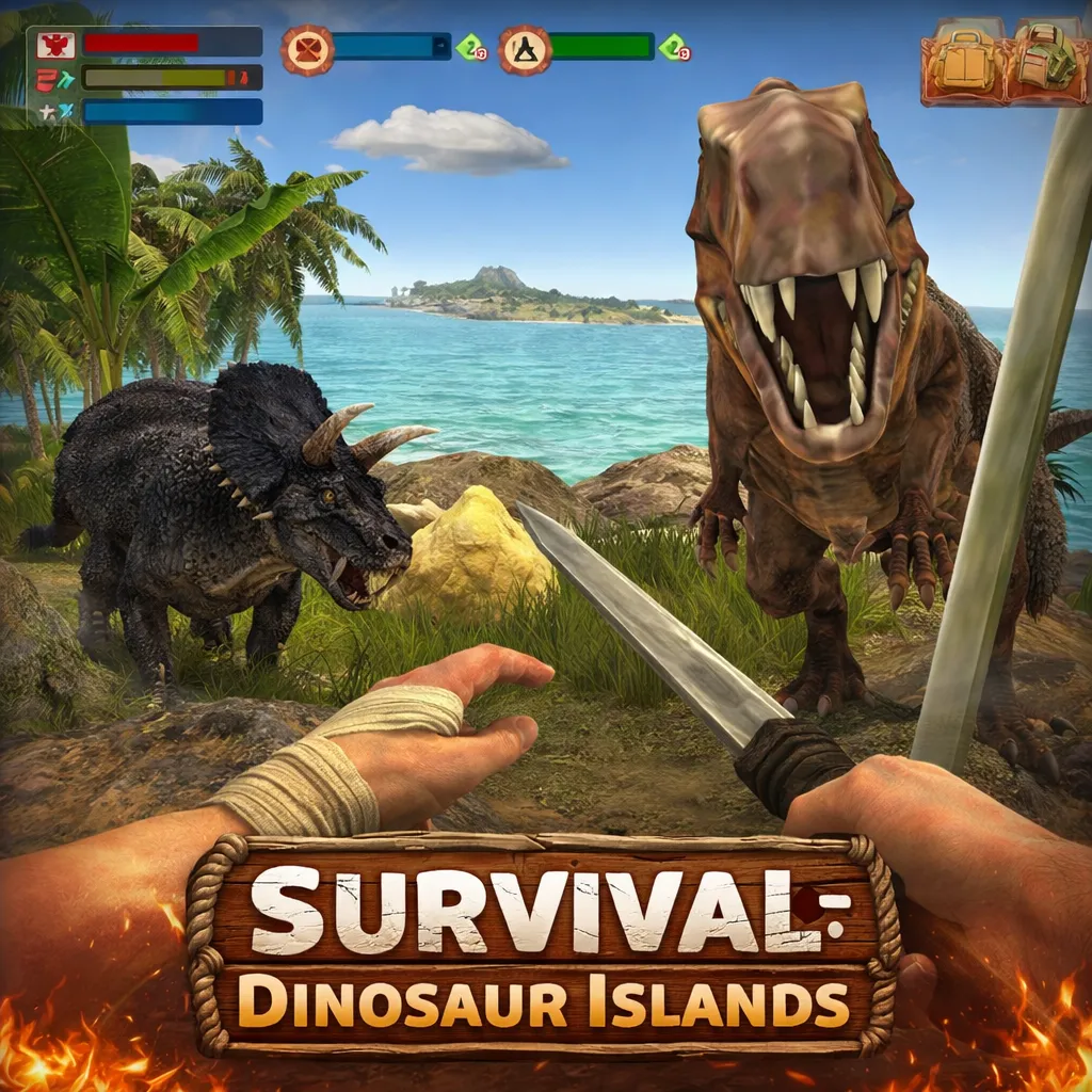 PLay Survival: Dinosaur Islands now!